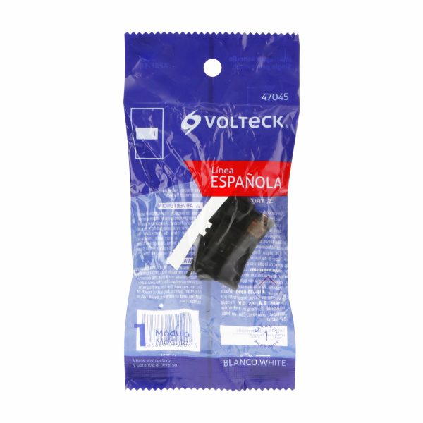 47045 - Interruptor sencillo 1 módulo, línea Española, color blanco