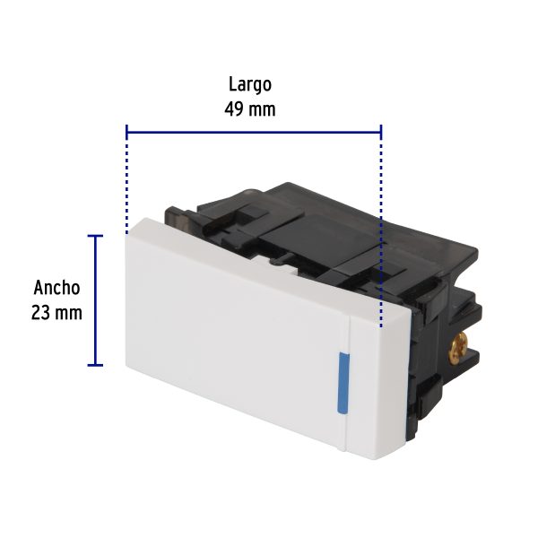 47045 - Interruptor sencillo 1 módulo, línea Española, color blanco