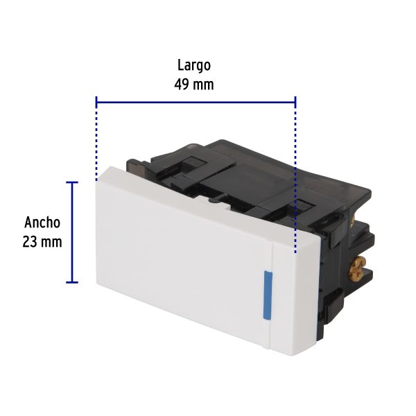 47048 - Interruptor de 3 vías, 1 módulo, línea Española,color blanco