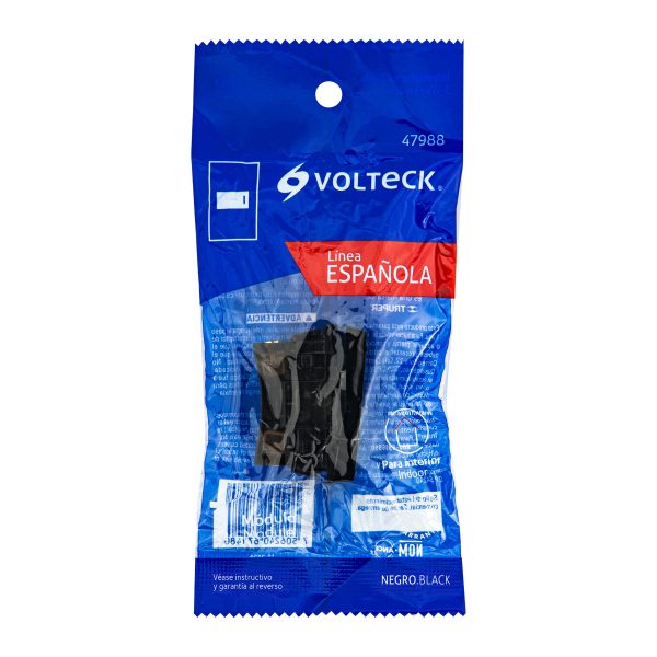 47988 - Interruptor de 3 vías, 1 módulo, línea Española,color negro