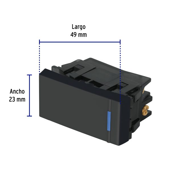 47988 - Interruptor de 3 vías, 1 módulo, línea Española,color negro