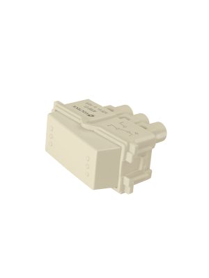 48083 - Interruptor de 3 vías, línea Italiana, color marfil, Volteck