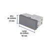 47823 - Interruptor de 3 vías acero inox de 1 módulo, línea Lisboa