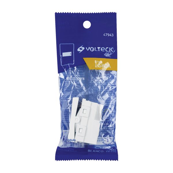 47943 - Interruptor de 3 vías blanco de 1 módulo, línea Lisboa