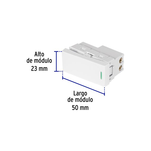 47943 - Interruptor de 3 vías blanco de 1 módulo, línea Lisboa