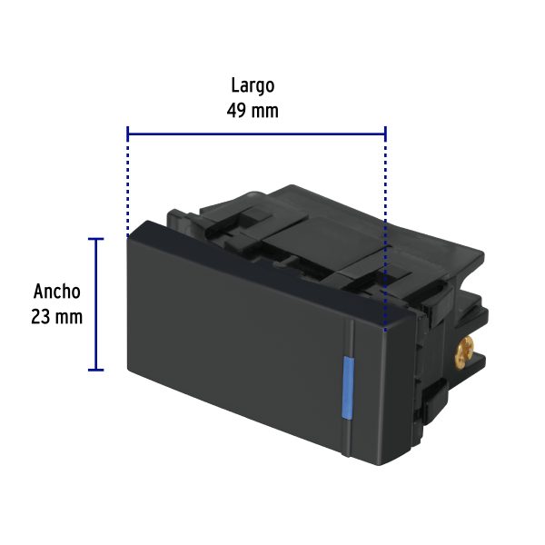 47985 - Interruptor sencillo 1 módulo, línea Española, color negro
