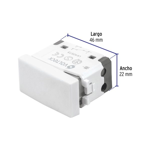 48321 - Interruptor de 3 vías, línea Oslo, color blanco, Volteck