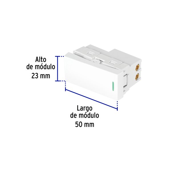 47940 - Interruptor sencillo blanco de 1 módulo, línea Lisboa