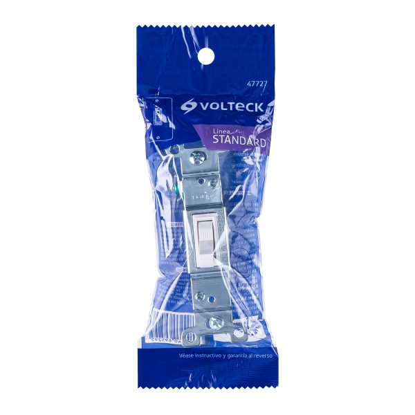 47727 - Interruptor vertical de palanca, Standard, blanco, Volteck
