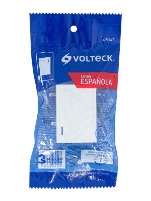 47047 - Interruptor sencillo 3 módulos, línea Española, color blanco