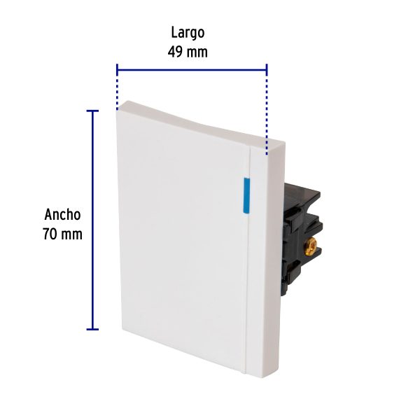 47047 - Interruptor sencillo 3 módulos, línea Española, color blanco