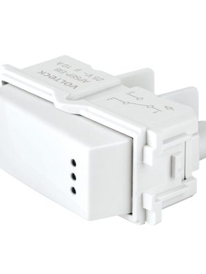 48054 - Interruptor de 3 vías con luz piloto, línea Italiana, blanco