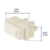48056 - Interruptor de 3 vías con luz piloto, línea Italiana, marfil