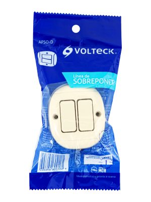 APSO-DE1.jpg 47355 - Interruptor de sobreponer dúplex, Volteck