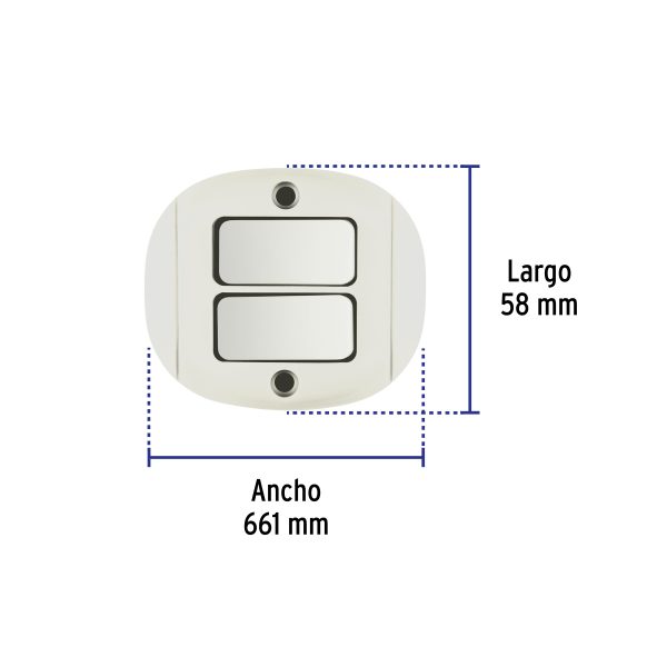 47355 - Interruptor de sobreponer dúplex, Volteck