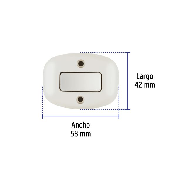 46004 - Interruptor de sobreponer sencillo, Volteck