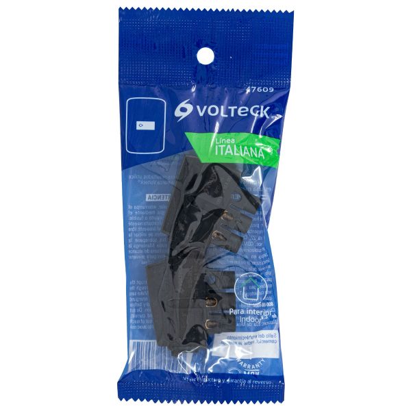 47609 - Interruptor para timbre, línea Italiana, color negro