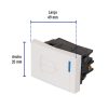 47053 - Interruptor para timbre, 1.5 módulos, línea Española, blanco