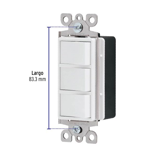 46007 - Interruptor triple, línea Classic, Volteck