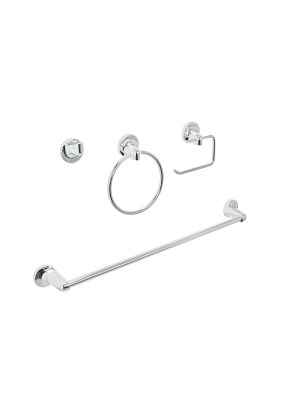 49164 - Juego de 4 accesorios para baño metálicos, Foset Aqua
