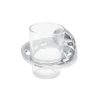 49398 - Portavaso cepillero metálico con vaso de vidrio, Foset Aqua