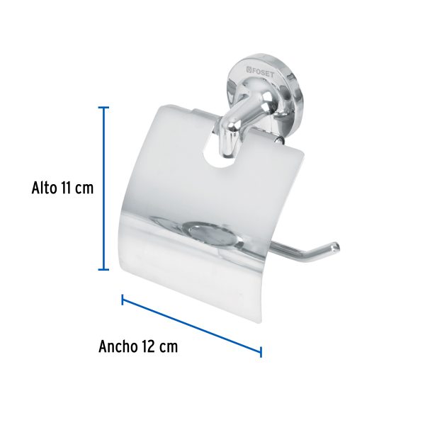49397 - Portarrollo con cubierta de acero inoxidable, Foset Aqua