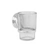 45976 - Portavaso cepillero cromo con vaso de vidrio, Foset Aqua