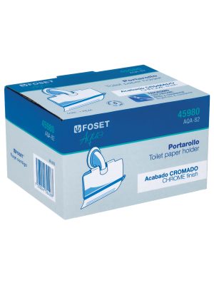 45980 - Portarrollo metálico acabado cromo, Foset Aqua