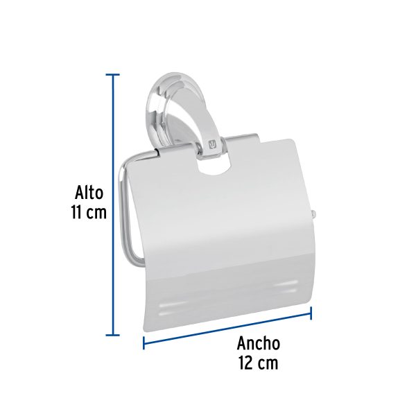 45980 - Portarrollo metálico acabado cromo, Foset Aqua