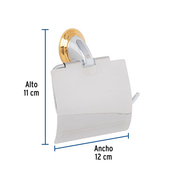 AQA-82GFC2.jpg 45981 - Portarrollo metálico acabado cromo-oro, Foset Aqua