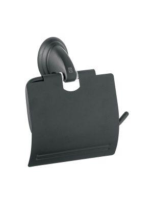 45983 - Portarrollo metálico acabado negro, Foset Aqua