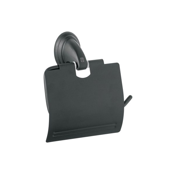 45983 - Portarrollo metálico acabado negro, Foset Aqua