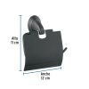 45983 - Portarrollo metálico acabado negro, Foset Aqua