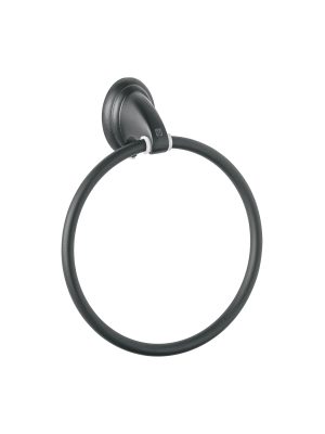 45999 - Toallero argolla metálico acabado negro, Foset Aqua