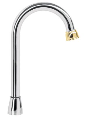 46723 - Cuello tipo bar para mezcladora de lavabo, cromo-oro, Aqua