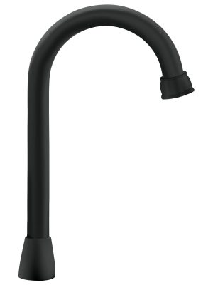 46725 - Cuello tipo bar para mezcladora de lavabo, negro mate, Aqua