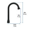 46725 - Cuello tipo bar para mezcladora de lavabo, negro mate, Aqua