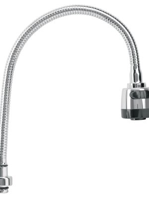 49821 - Cuello flexible para mezcladora de fregadero, cromo, Aqua