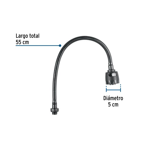 45948 - Cuello flexible para mezcladora de fregadero, negro, AQUA