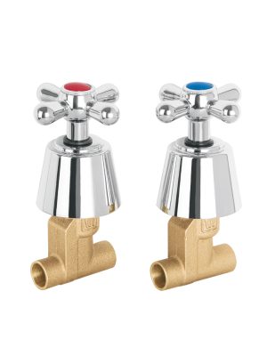 49798 - Juego llaves empotrar soldables, cruceta, Aqua