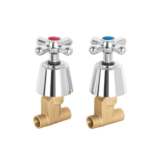 49798 - Juego llaves empotrar soldables, cruceta, Aqua