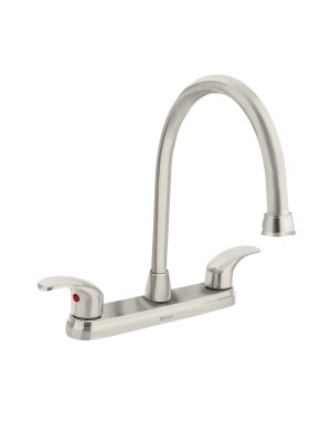 45624 - Mezcladora fregadero 8' satín, cuello largo, palanca, AQUA