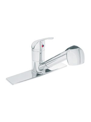 49685 - Monomando fregadero cromo, cuello extraíble, AQUA