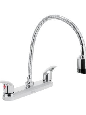 49820 - Mezcladora fregadero 8' cromo, cuello flexible, palanca,AQUA