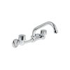 49447 - Mezcladora fregadero 8' cromo, instalación a pared, AQUA