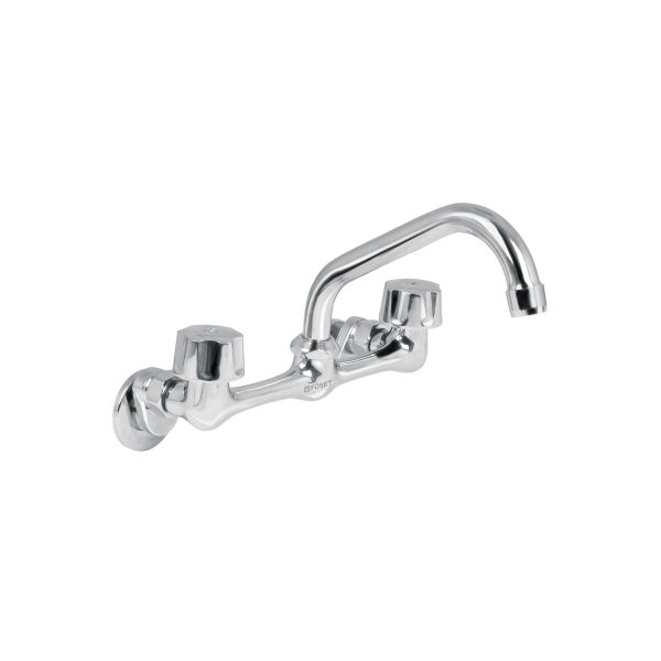 49447 - Mezcladora fregadero 8' cromo, instalación a pared, AQUA