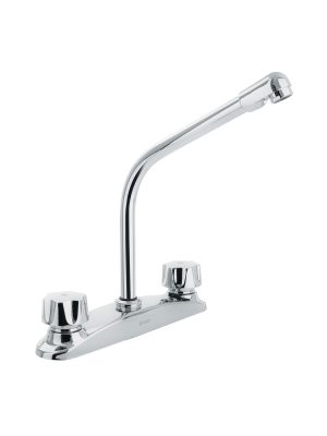 45629 - Mezcladora fregadero 8' cromo, cuello cobra, hexagonal, AQUA