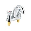 49692 - Mezcladora lavabo 4' cromo, nariz curva, cruceta, AQUA