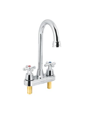 49690 - Mezcladora lavabo 4' cromo, tipo bar, cruceta, AQUA