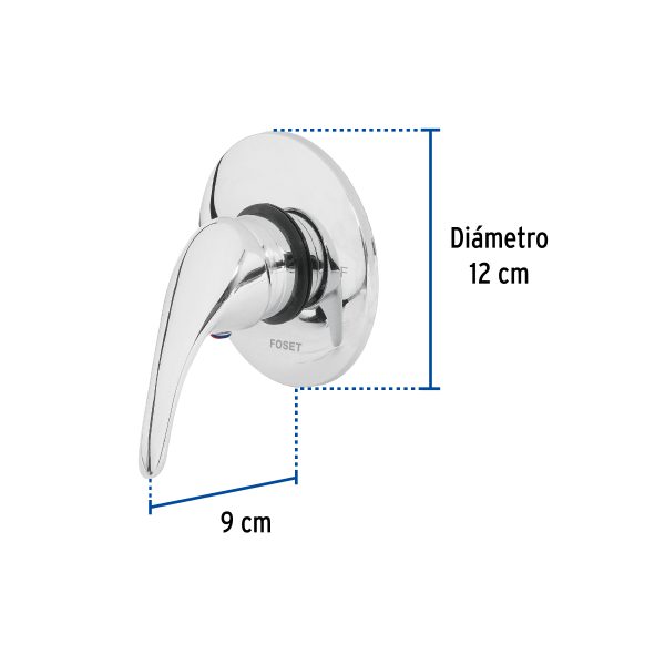 49435 - Monomando para regadera, cromo, AQUA
